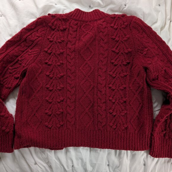 Doen Red Cable Knit Sweater - Picture 7 of 8